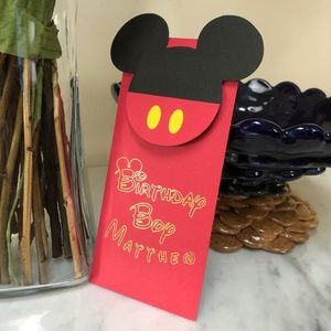 Personalized & Customized Disney Mickey Mouse Birthday Boy Gift Money Envelope